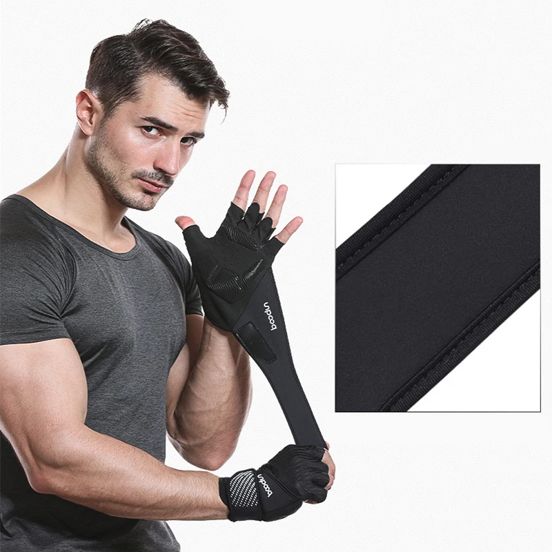 BOODUN Pro Тренажерный зал Перчатки для тяжелой атлетики Дышащие женщины Мужчины