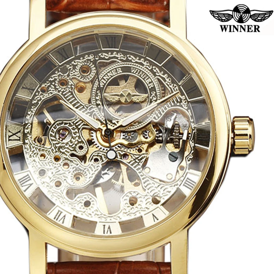 Часы наручные WINNER мужские/женские механические модные брендовые повседневные