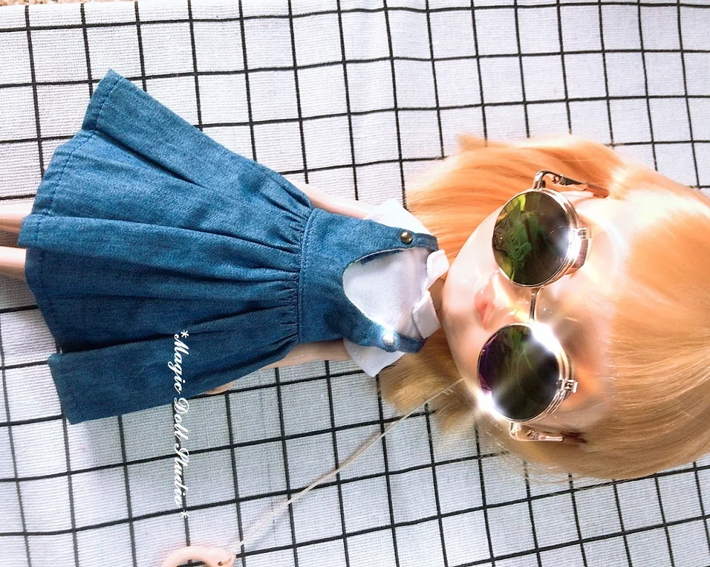 [MG616] 2018 новые очки Neoblythe для кукол #2 слойные Круглые Солнцезащитные с золотой