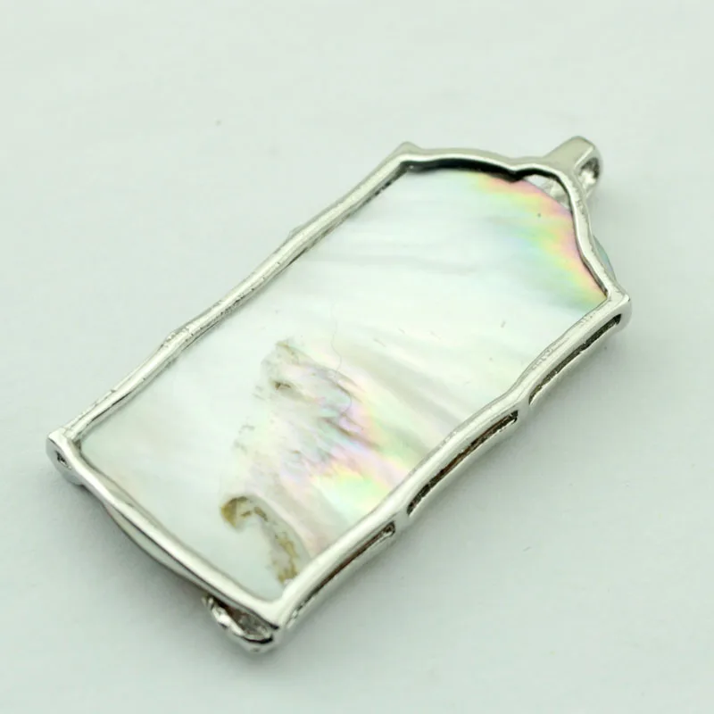 

TEVIDA R76 Natural Shell Silver Pendant Beads DIY for jewelry making Jewelry Finding Free Shipping
