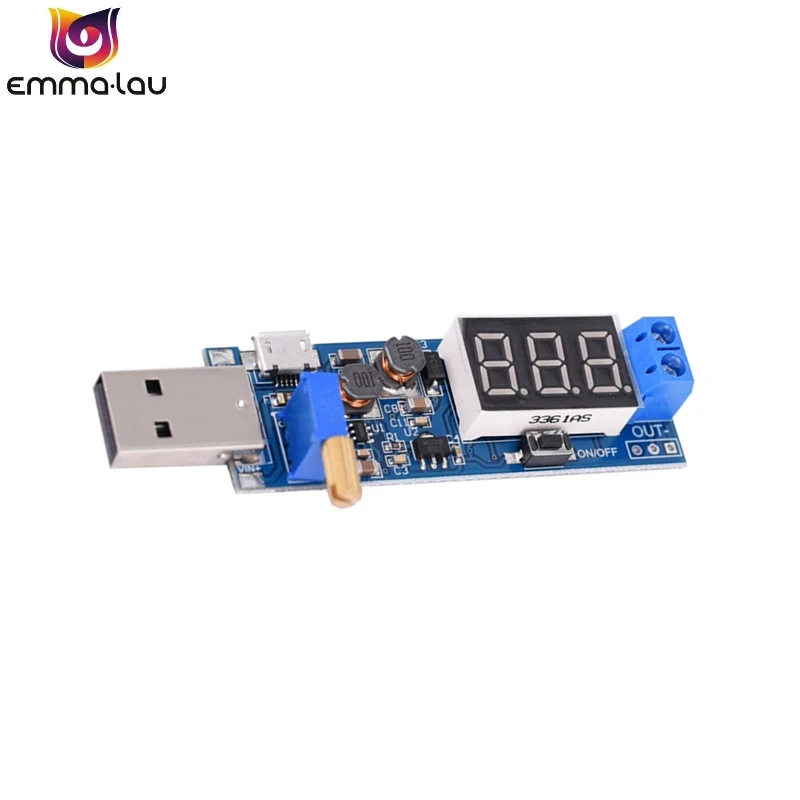 USB адаптер с 5 В до 3 12 Регулируемый понижающий преобразователь 1 2 24 постоянного