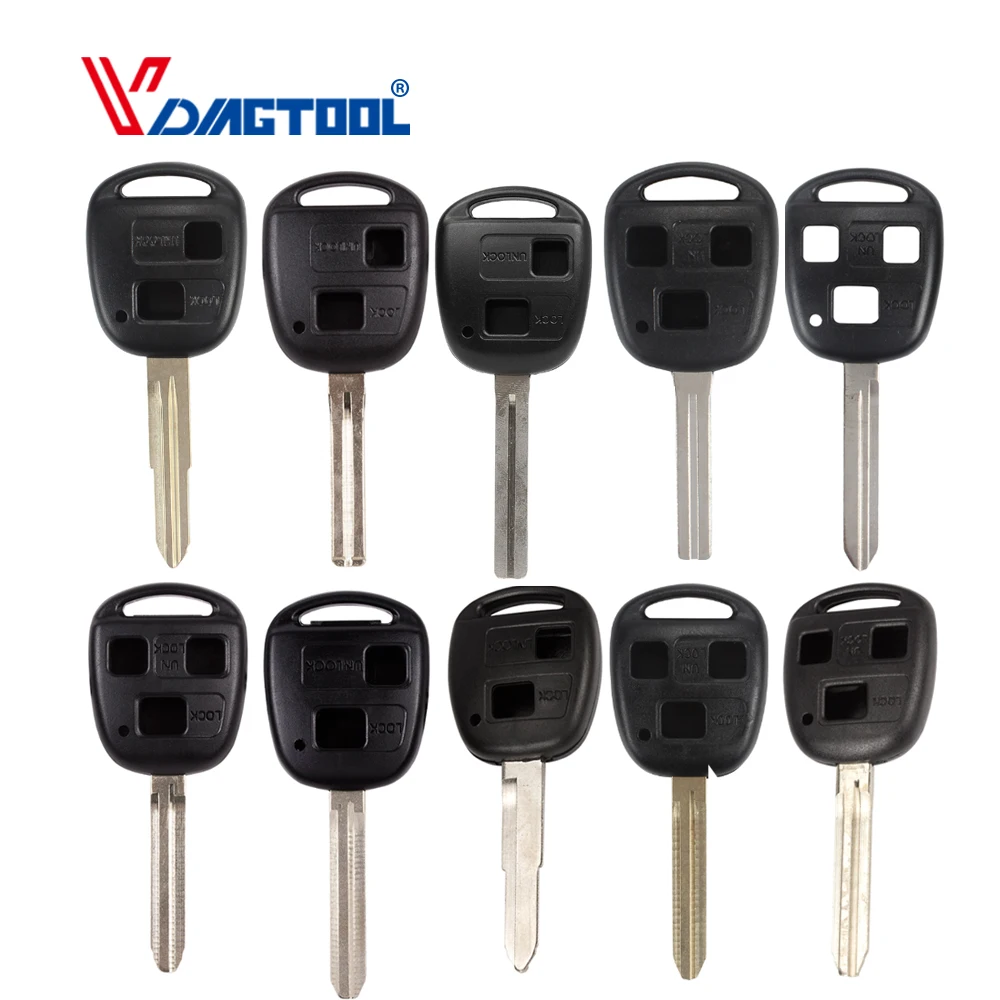 VDIAGTOOL 2 3 кнопки дистанционного ключа чехол-брелок для TOYOTA CAMRY RAV4 Corolla PRADO YARIS Dropship