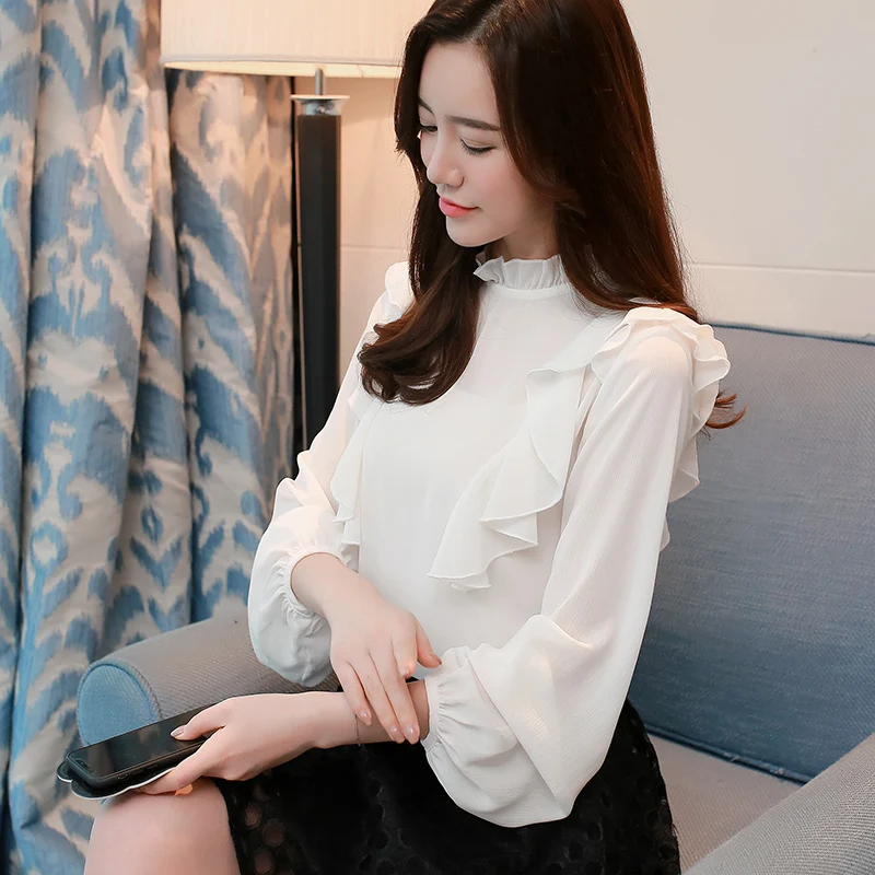 Милые Гофрированные Топы Новинка Лидер продаж Для женщин Чистый свежий одежды