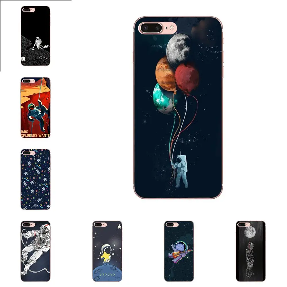 Airship астронавт звезда луна ночь Топ подробные Популярные для Huawei P8 P9 P10 P20 P30 Mate 7 8 9