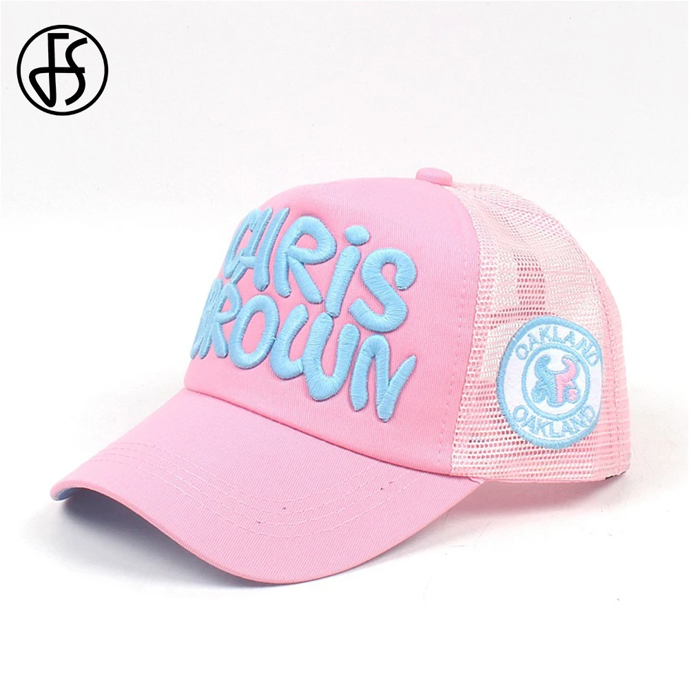 FS модная хип-хоп кепка для водителя грузовика для мужчин и женщин Snapback сетчатые кепки с буквенным принтом бейсболка s Уличная желтая розовая уличная одежда Gorras