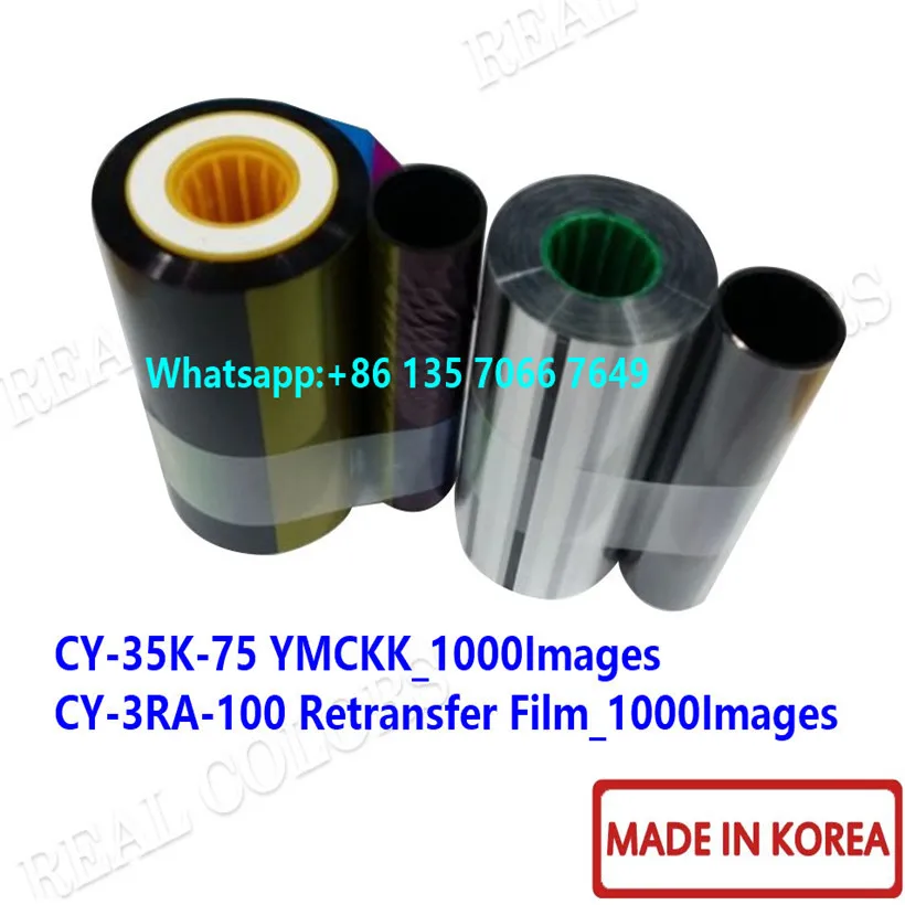1 комплект совместимый JVC ленточный CY 35K 75 YMCKK 750 печать и перепередача пленки 3RA 100