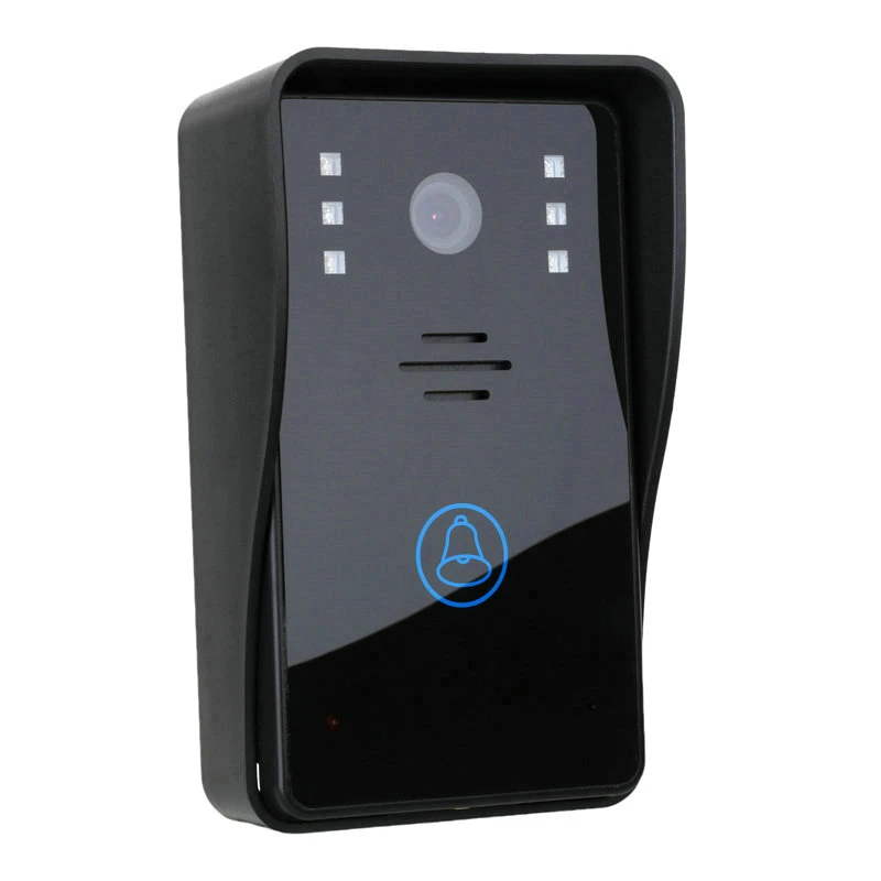 7-дюймовый проводной / беспроводной WiFi IP видеодомофон дверного звонка система входа с поддержкой удаленного разблокирования, записи и снятия снимков.
