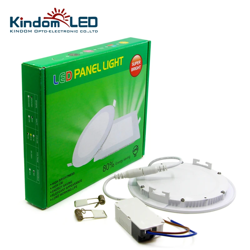 KINDOMLED Round LED Panel Light AC85-265V IP44 2835SMD 3/6/9/12/15/18/20W ceiling Ultra lamp downlight indoor lighting | Лампы и