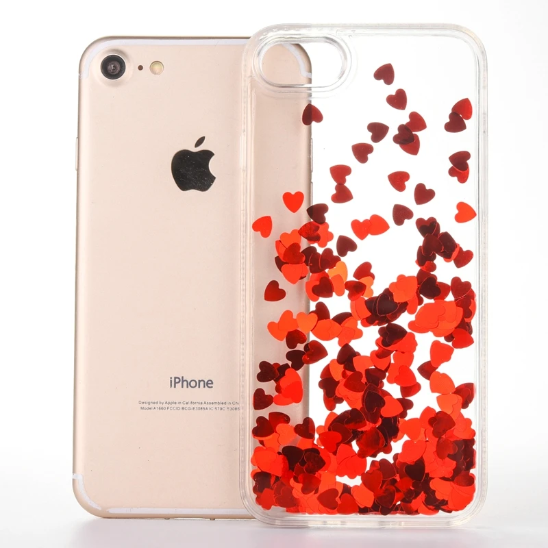 Прозрачный Роскошный чехол для iphone 7 8 плюс аксессуары с сияющими блестками