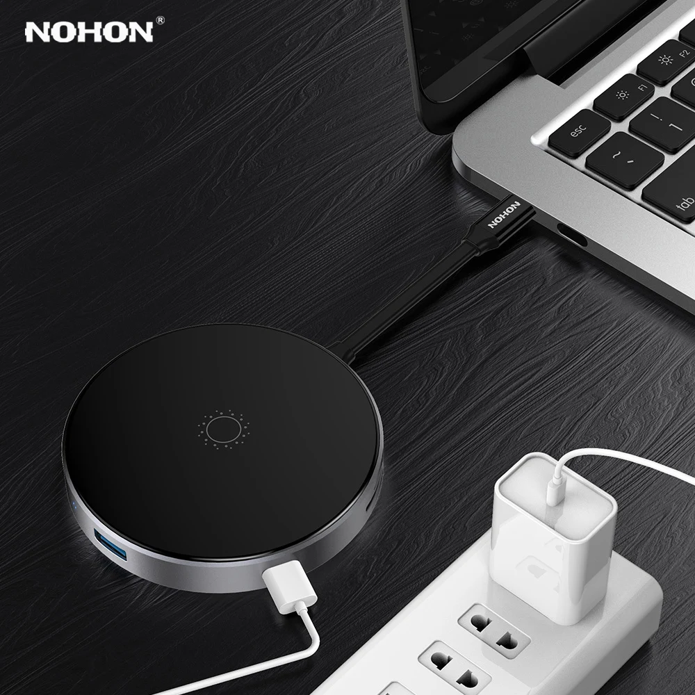 USB-концентратор Nohon USB Type-C 80 Вт 7 в 1 HDMI Thunderbolt 3 | Мобильные телефоны и аксессуары