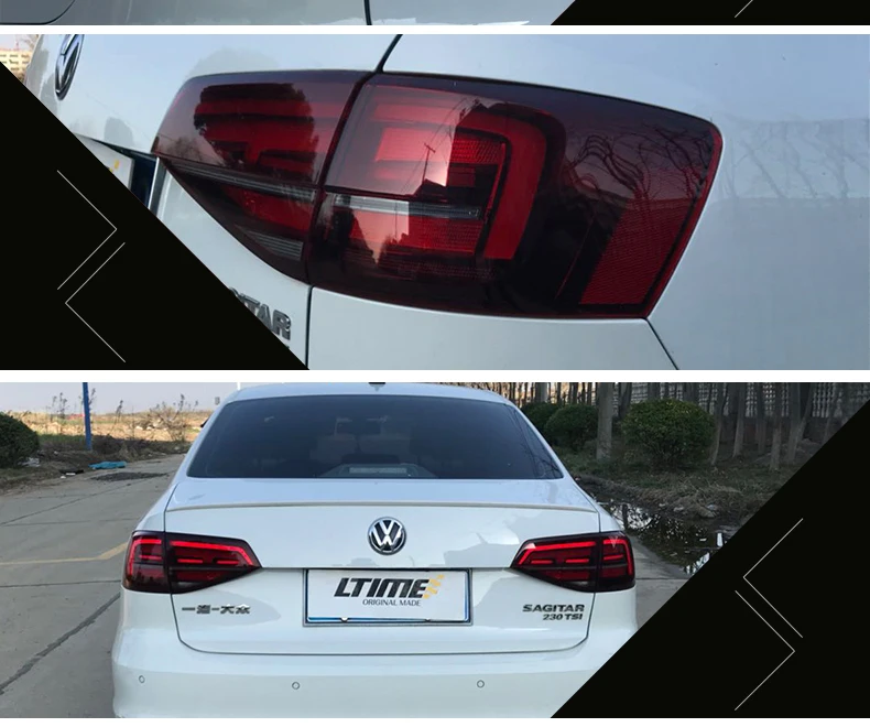 Автомобильный Стайлинг для vw Jetta GLI- светодиодный задний фонарь динамический сигнал поворота светодиодный DRL+ тормоз+ Парк+ сигнальная стоп-лампа