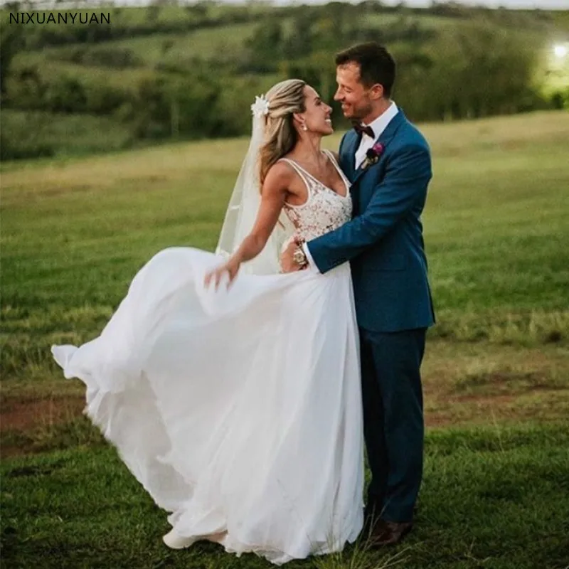 Платья для свадьбы с треугольным вырезом без рукавов открытой спиной|Свадебные