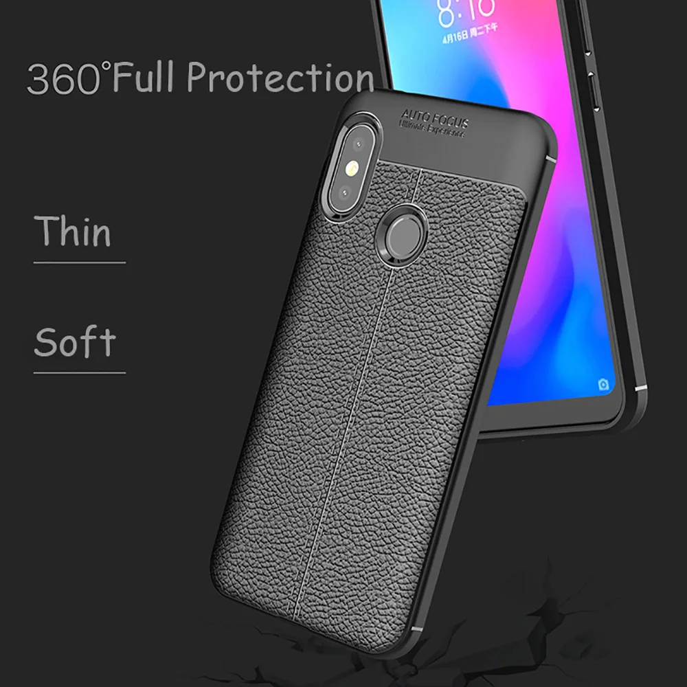 Чехол для телефона Redmi 6 Pro задняя крышка Xiaomi мягкие кожаные чехлы из ТПУ сотовых
