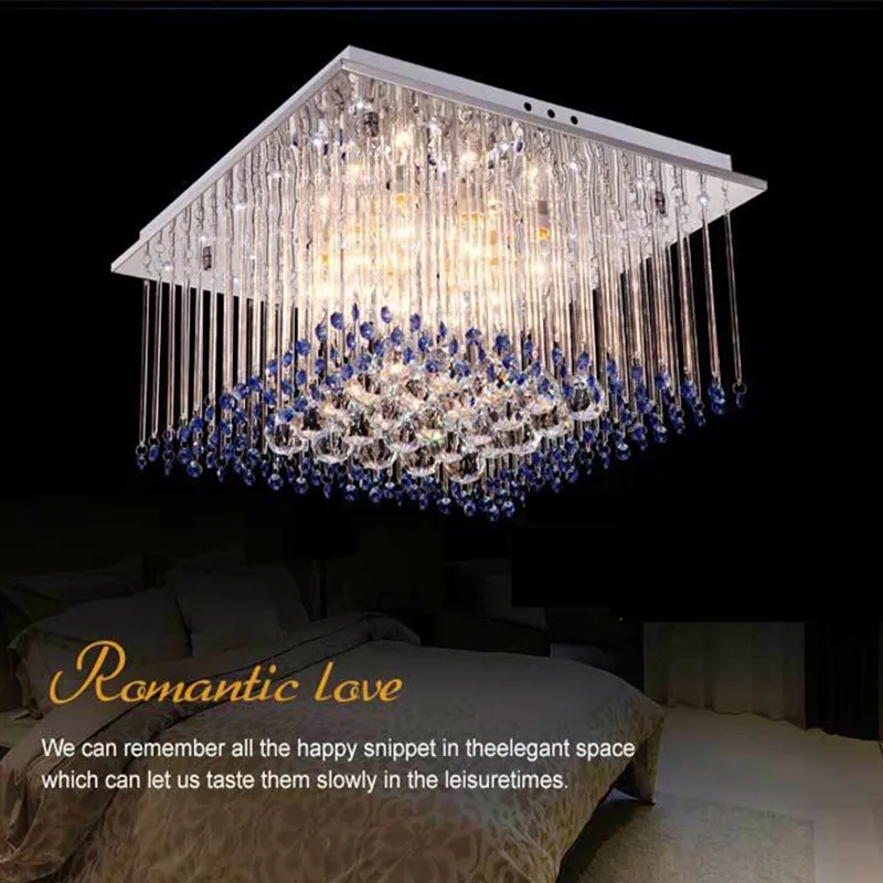 Новый прямоугольный хрустальное освещение гостиная столовая спальня