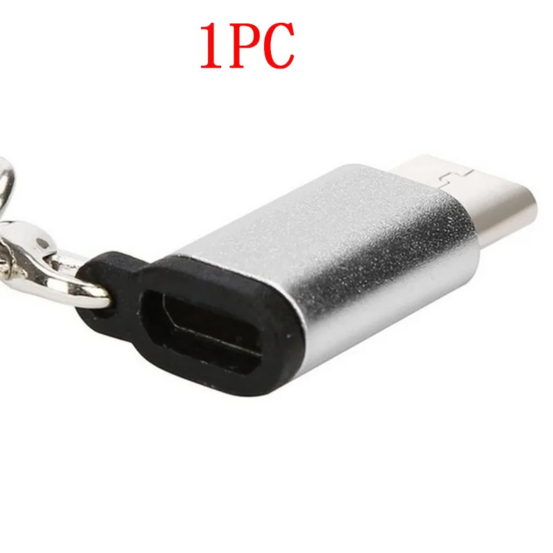 Серебристый Кабель Micro USB-type c для телефона Android для huawei Sumsang Xiaomi Microusb для type c Usbc Otg адаптер для зарядки и передачи данных - Цвет: Серебристый