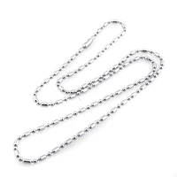 10pcslot stainless steel bamboo ball beads chain on the neck for men diy jewelry making accessories necklace dog tag chains
