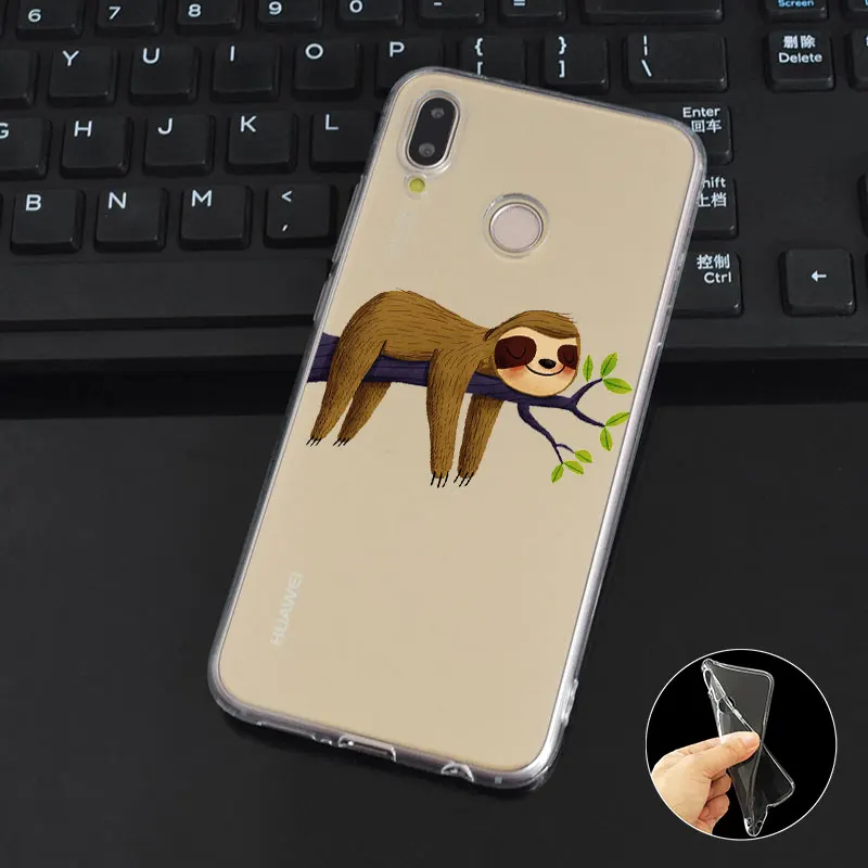 DREAMFOX M352 Ленивец и енот Мягкий ТПУ силиконовый чехол для huawei Honor 6A 6C 7X9 10 P20 P30 Lite Pro P