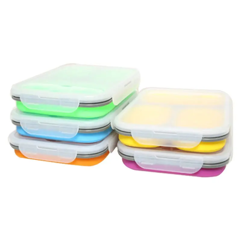 1100 мл Силиконовый складной переносной Ланч-бокс большой емкости, Ланч-бокс, складной Ланч-бокс, экологически чистый