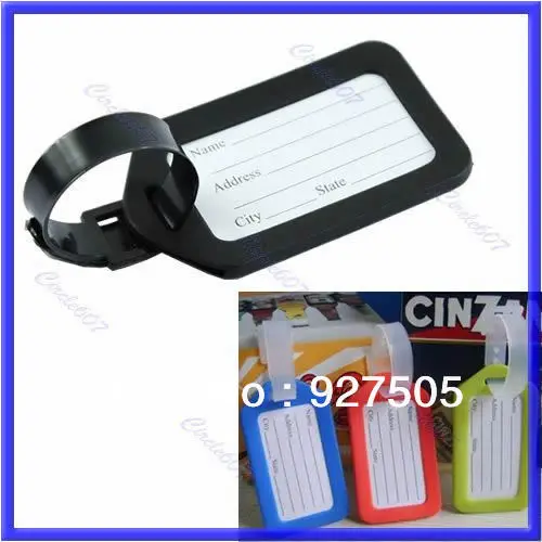 

Hot 20pcs/lot Colorful Plastic Travel Luggage Suitcase Baggage Travelbag Address Label Tags