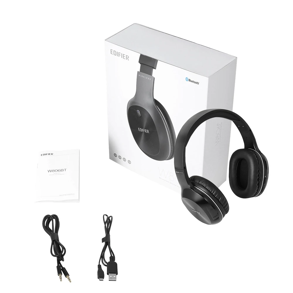 EDIFIER W806BT On-ear Stereo Музыка оголовье гарнитуры 70 часов непрерывной работы со