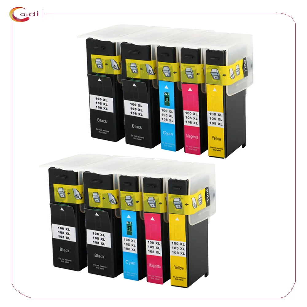 Картридж чернильный совместимый с Lexmark 100xl 105xl 108xl 10 шт. для S301 S302 S305 S405 S409 S505 S605 S308
