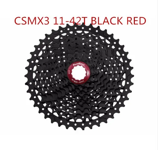 MX3 42T black red Sunracing 10 скоростей CSMS3 CSMX3 11-40 t/11-42/11-46 t велосипед широкий диапазон MTB инструмент горный велосипед кассета руль - Цвет: MX3 42T black red
