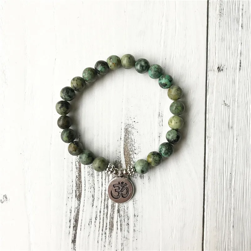 African Turquoises Bracelet Wrist Mala Beads Healing Crystals Chakra Jewelry New Beginnings Emotional Balance Personal Growth | Украшения и