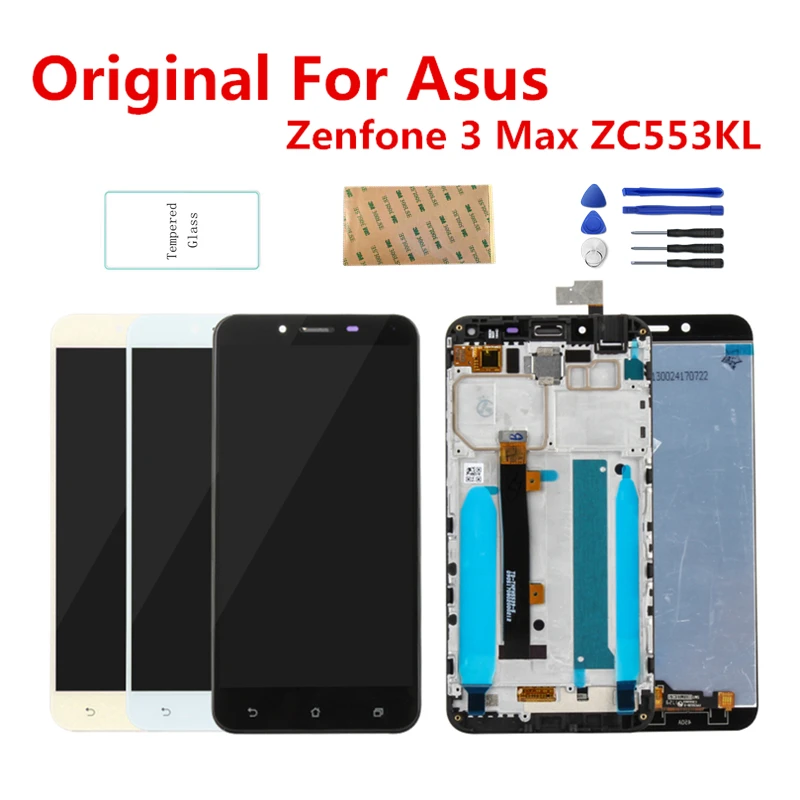 Оригинальный ЖК-дисплей для Asus Zenfone 3 Max ZC553KL сенсорная панель с рамкой