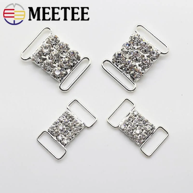 Meetee 10 шт 26/16 мм горный хрусталь соединительный элемент для бикини купальник