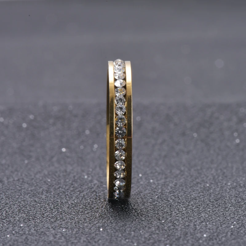 Кольцо из нержавеющей стали Never Fade Золотое кольцо титана для мужчин и женщин G18|gold