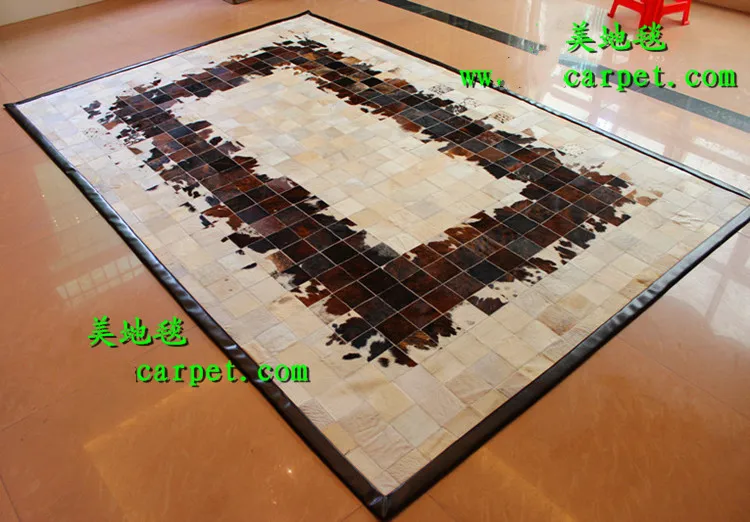 

2018 free shipping 1 piece via DHL 100% natural genuine cowhide area rug