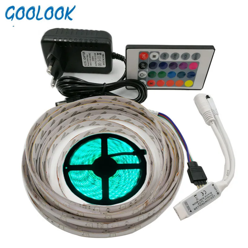 GOOLOOK SMD 2835 RGB 5 м Светодиодные полосы ленты Светодиодная лампа Водонепроницаемые
