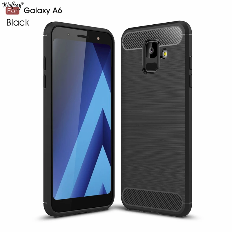 

Wolfsay Anti-knock Case For Samsung Galaxy A6 2018 Case A600 Soft TPU Brushed Case For Samsung Galaxy A6 2018 Fundas Coque