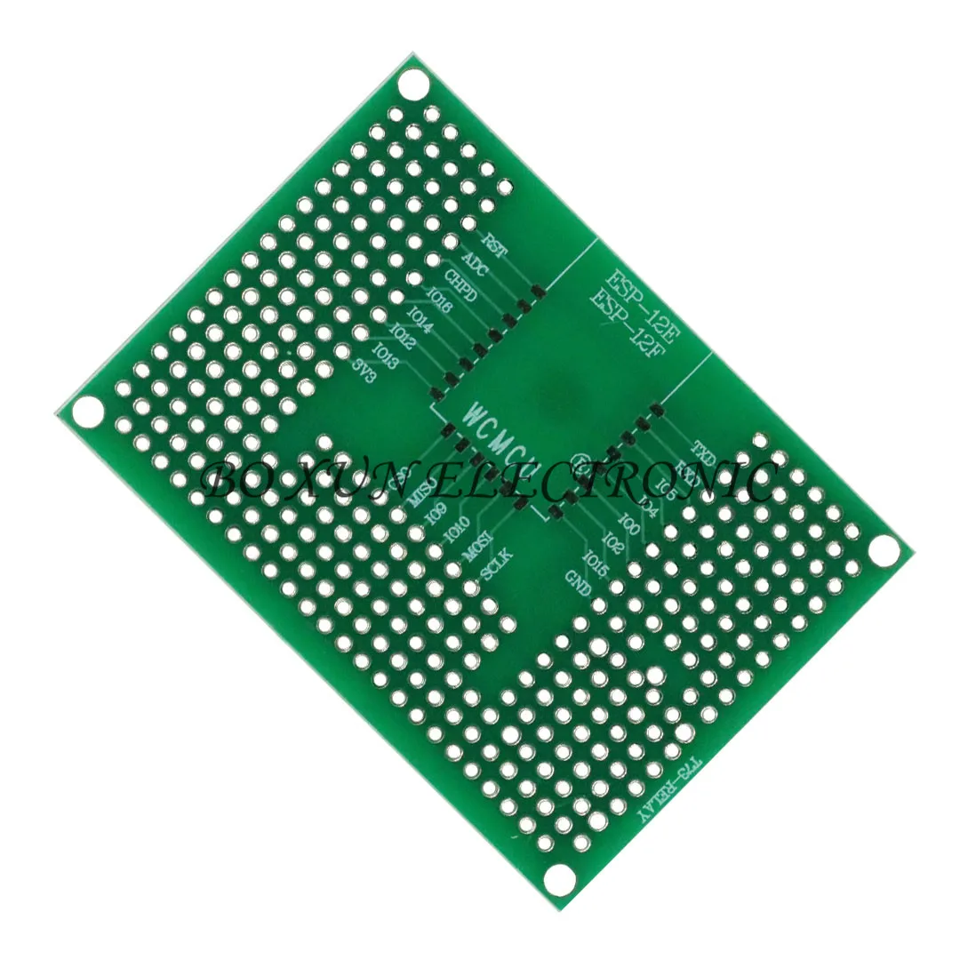 5x7 см двухсторонний прототип печатной платы Макет Protoshield для Arduino реле ESP8266 wifi ESP-12F