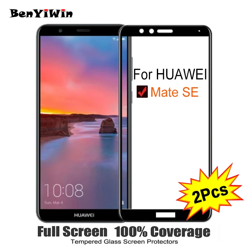 2 шт Полное покрытие протектор экрана закаленное стекло для huawei MATE SE 5 93 &quot9 H