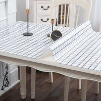 imitation marble wood grain lattice pvc table cloth soft glass plastic waterproof oilproof coffee table mat heat resistant pad