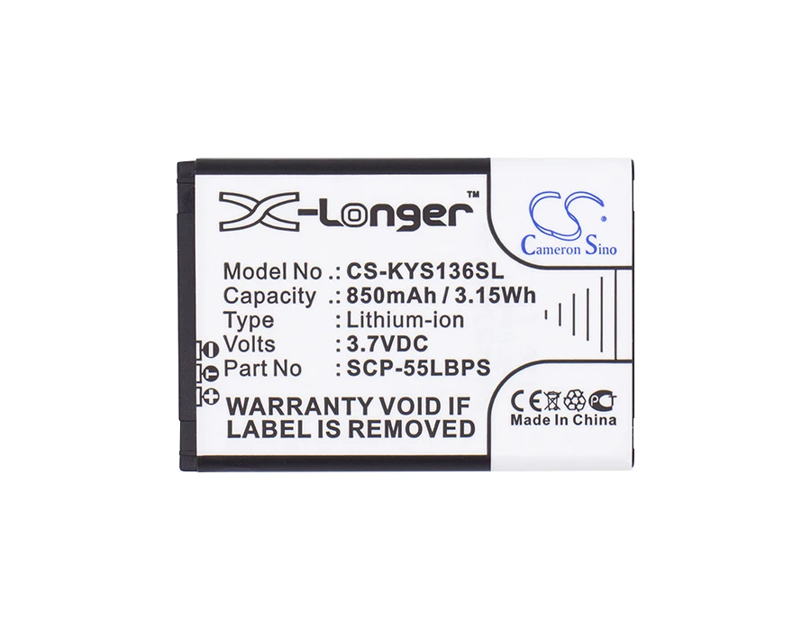 Аккумулятор Cameron Sino 850mAh 5AAXBT067GEA SCP 55LBPS для Kyocera JAX S1360 Rally S1370 S1370|Аккумуляторы