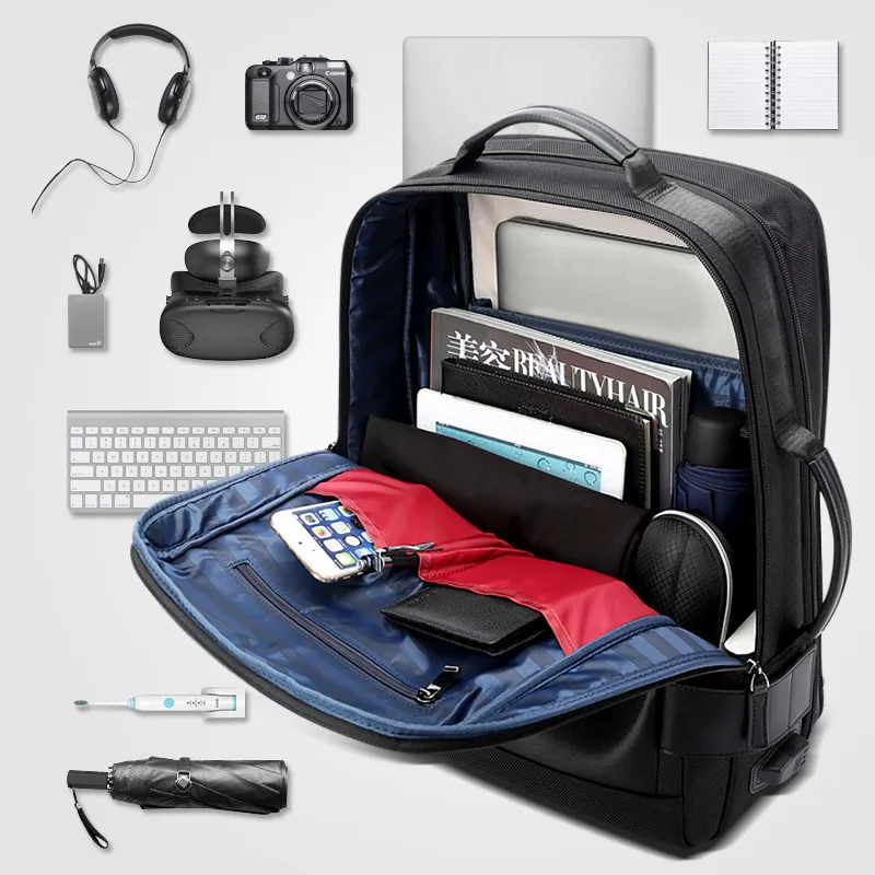 Beg galas luaran USB ransel komputer riba 15,6 inci bahu lelaki beg - Beg galas - Foto 4