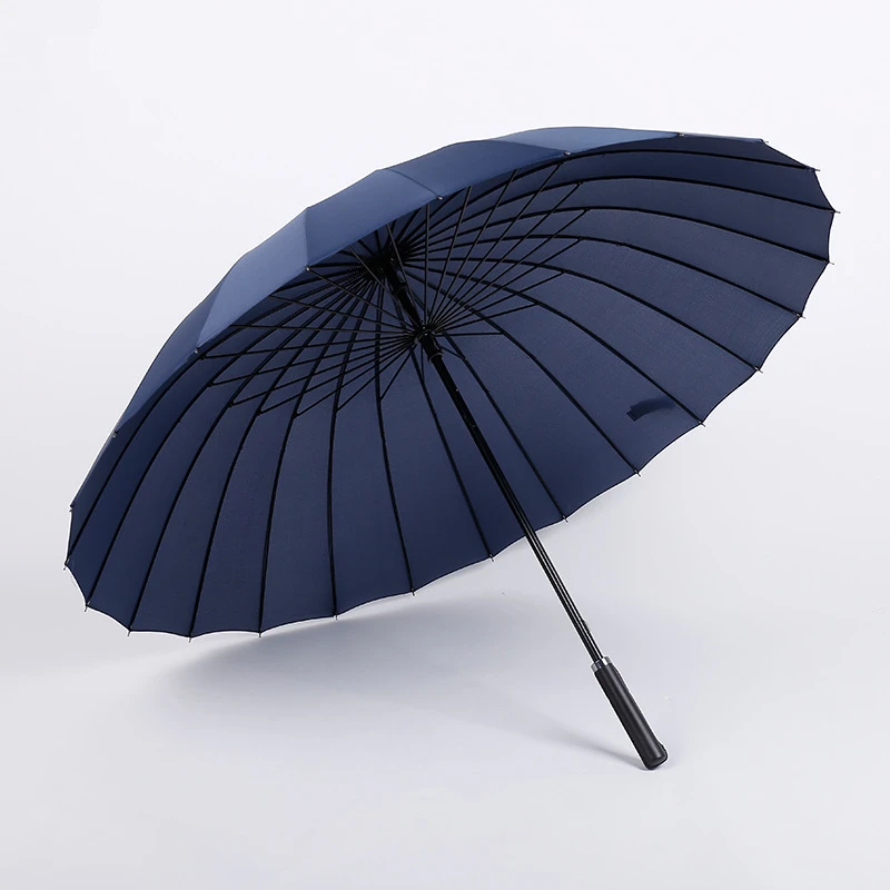 24 ребра красочные большие длинные прямые ручки для женщин и мужчин от дождя