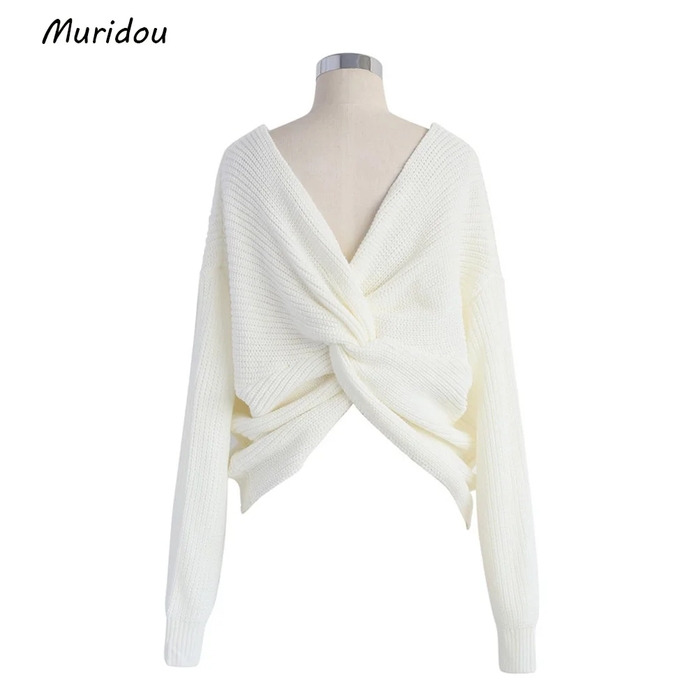 Muridou autumn knitted sweater women pullover Batwing Sleeve winter Autumn pull female knit jumper top 2017 | Женская одежда