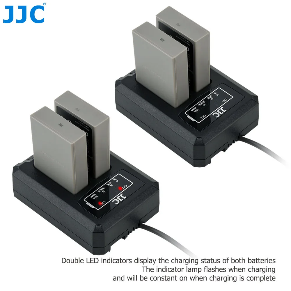 JJC USB двойной Батарея путешествия Зарядное устройство для цифровой камеры Olympus BLS-50 BLS-5 BLS-1 E-M10& Mark II III, E-PL9 E-PL8 Камера Батарея заменить BCS-5