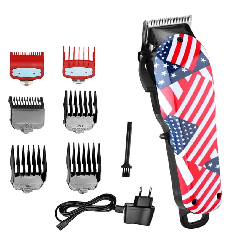 6pcs comb Профессиональная Парикмахерская Машинка для стрижки волос, регулируемый профессиональный триммер для волос для мужчин, электрическая машинка для стрижки волос, парикмахерский инструмент - Цвет: 6pcs comb