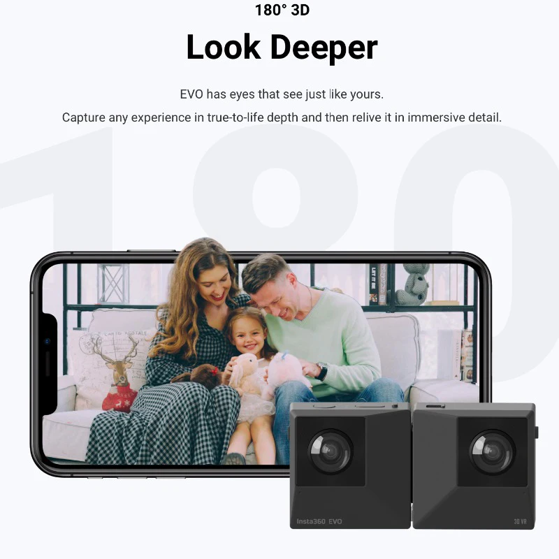 Insta360 EVO VR 3D панорамная камера 5 7 K видео Insta 360 для iPhone XS Max XR X 8 6 Plus huawei Xiaomi
