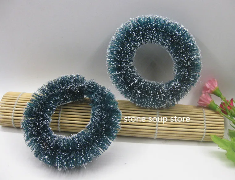 9cm wreaths 3pcs 3-10 шт Мини натуральные Сизалевые венки Рождественские украшения для дома маленькие украшения для рождественской елки подвеска 3-9 см - Цвет: 9cm wreaths 3pcs