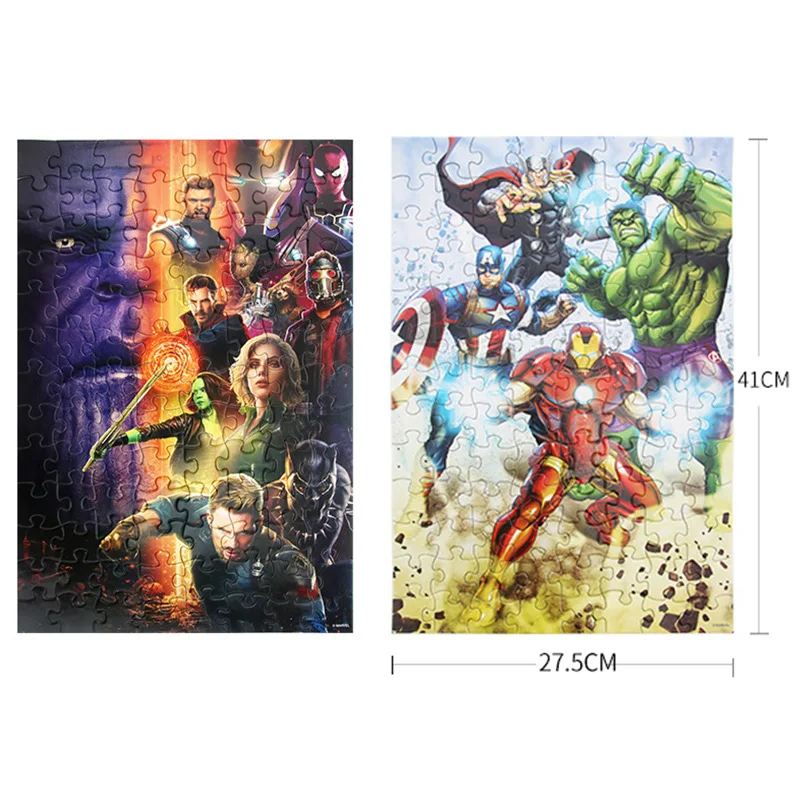Дисней головоломки Marvel Мстители: война бесконечности плакат Пазлы бумажные головоломки для детей картины 100 штук в коробке