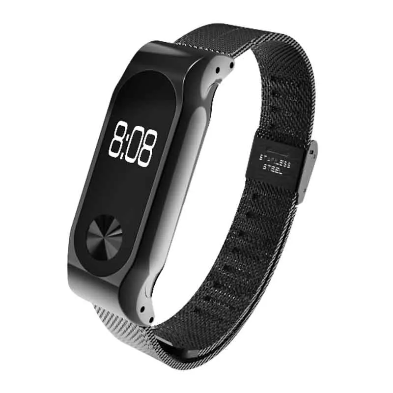 Металлический магнитный браслет Pulsera Correa Mi Band 2 ремешка спортивные часы наручные