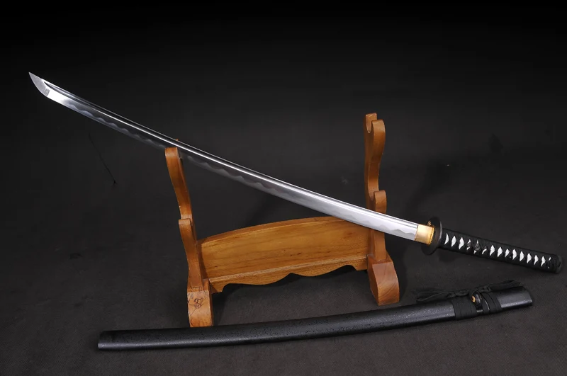 Японский самурайский меч отполированные катана закаленные в масле T10 сталь