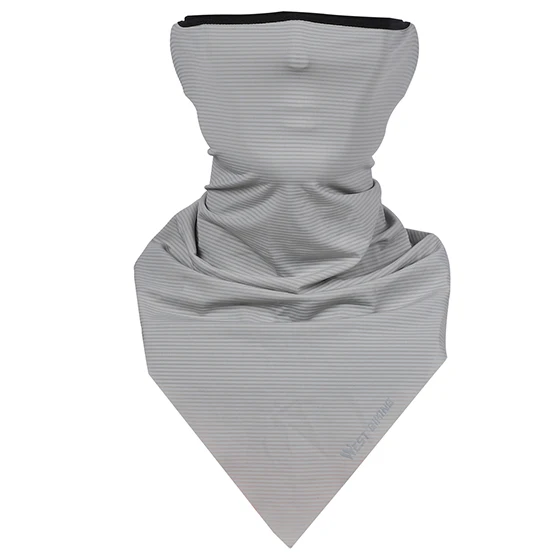 Gray Stripe WEST BIKING Лето маска для велоспорта дышащий Спорт на открытом воздухе маски для лица ледяной шелк бандана повязка на голову, анти-УФ, для бега, тренировочные маска для лица - Цвет: Gray Stripe