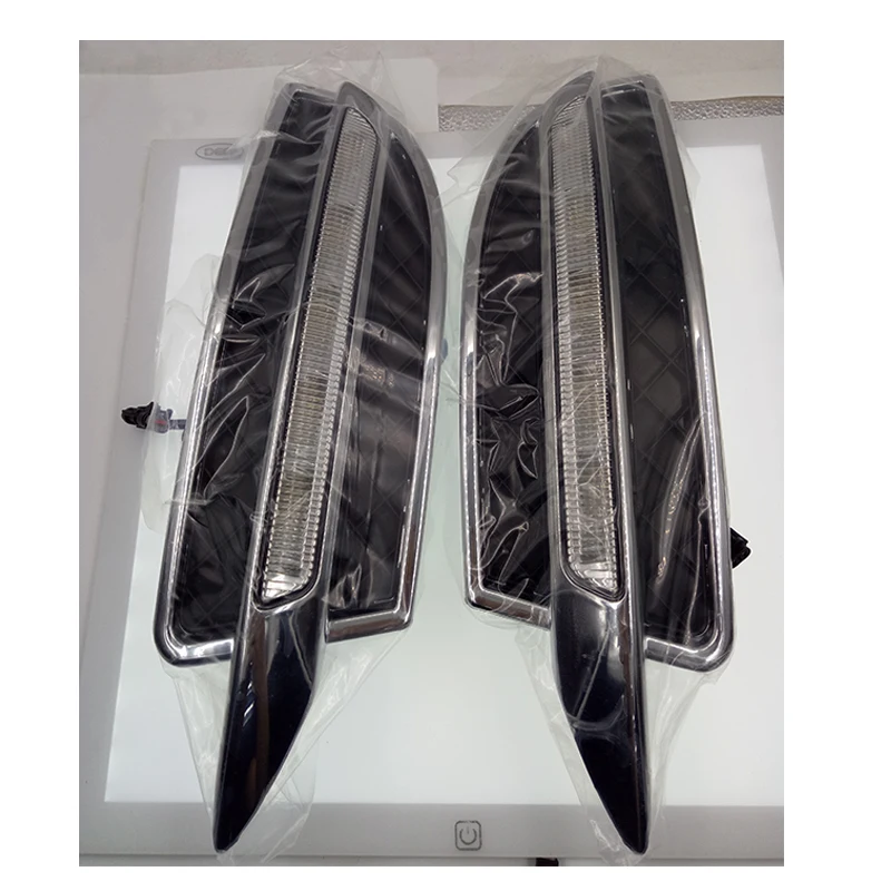 2 шт. светодиодный дневные ходовые огни для Skoda Octavia 2009 2010 2011 2012 противотуманная фара ABS DRL Светодиодный дневной ходовой светильник белый Головной фонарь