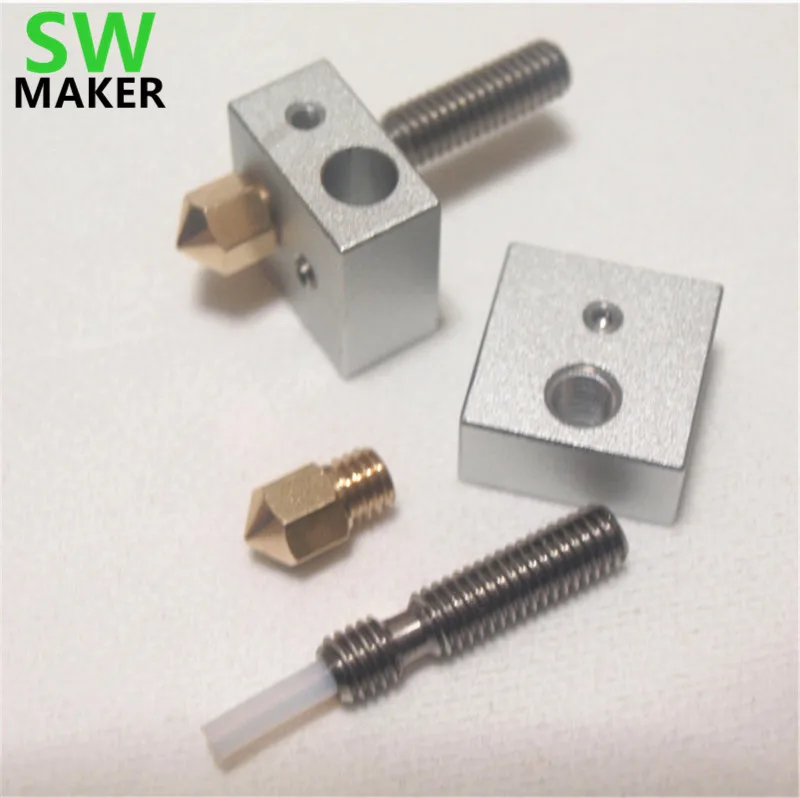 

MK9 hotend kit 0,4 мм MK9 сопло PTFE ГОРЛОВАЯ трубка изолирующая лента нагревательный блок 3D принтер Запасные части
